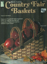 USED COUNTRY FAIR BASKETS 9 DESIGNS HOME DECOR PLASTIC CANVAS PATTERN BOOK
