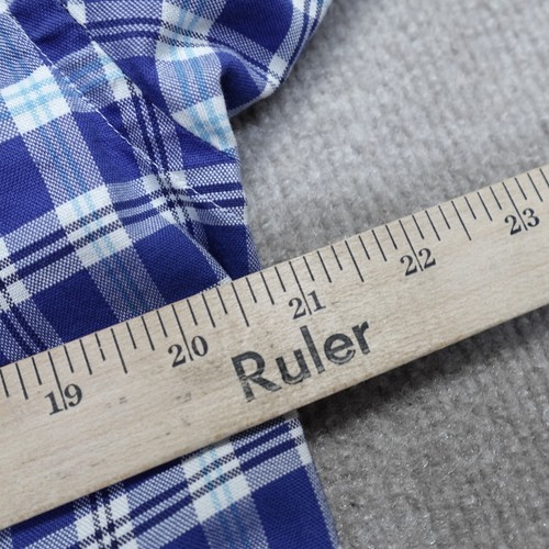 J. Press Mens Oxford Shirt Medium Blue Button Down Oxford OCBD Plaid - Picture 6 of 8