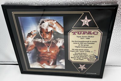 Tupac Shakur 1971-1996 memorabilia Framed Hollywood Stars Pic 2Pac
