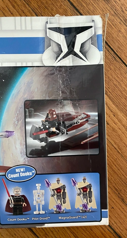 *NEW* Lego 7752 Star Wars COUNT DOOKU'S SOLAR SAILER *Retired* Damaged Box - Image 2 of 4
