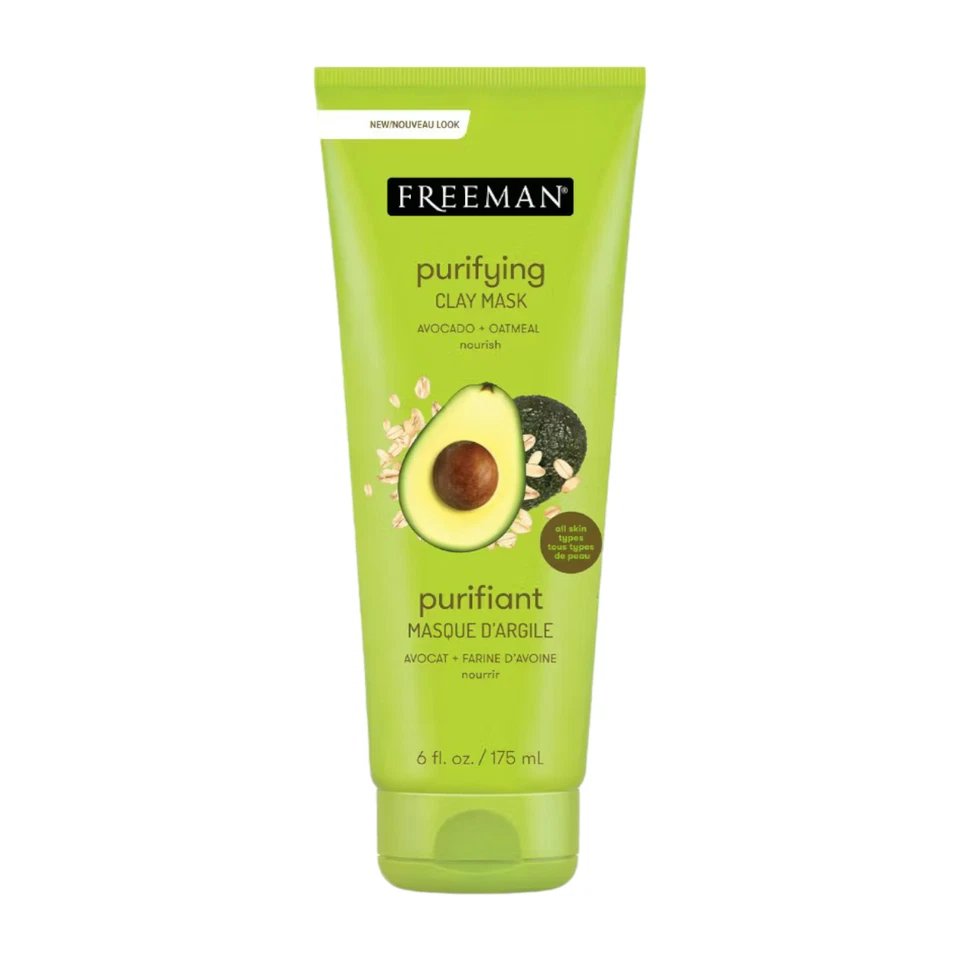 Freeman Avocado + Oatmeal Clay Mask 2x175ml – Deep Clean & Purify Skin - Image 2 of 4