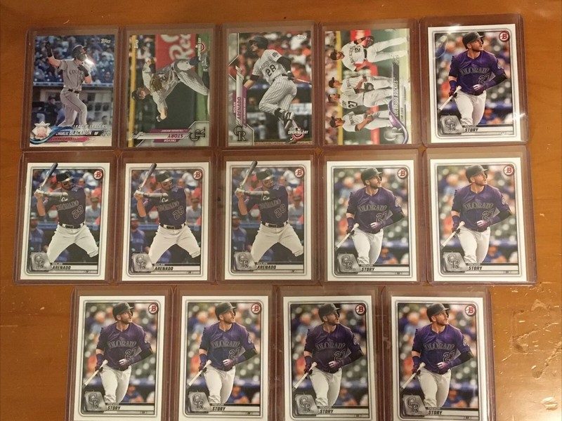 Colorado Rockies Trevor Story Nolan Arenado Charlie Blackmon Mix Card Lot Topps