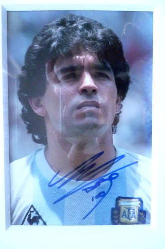 Pele & Diego Maradona original handsigniertes Bild mit George bestes seltenes Foto - Bild 4 von 6