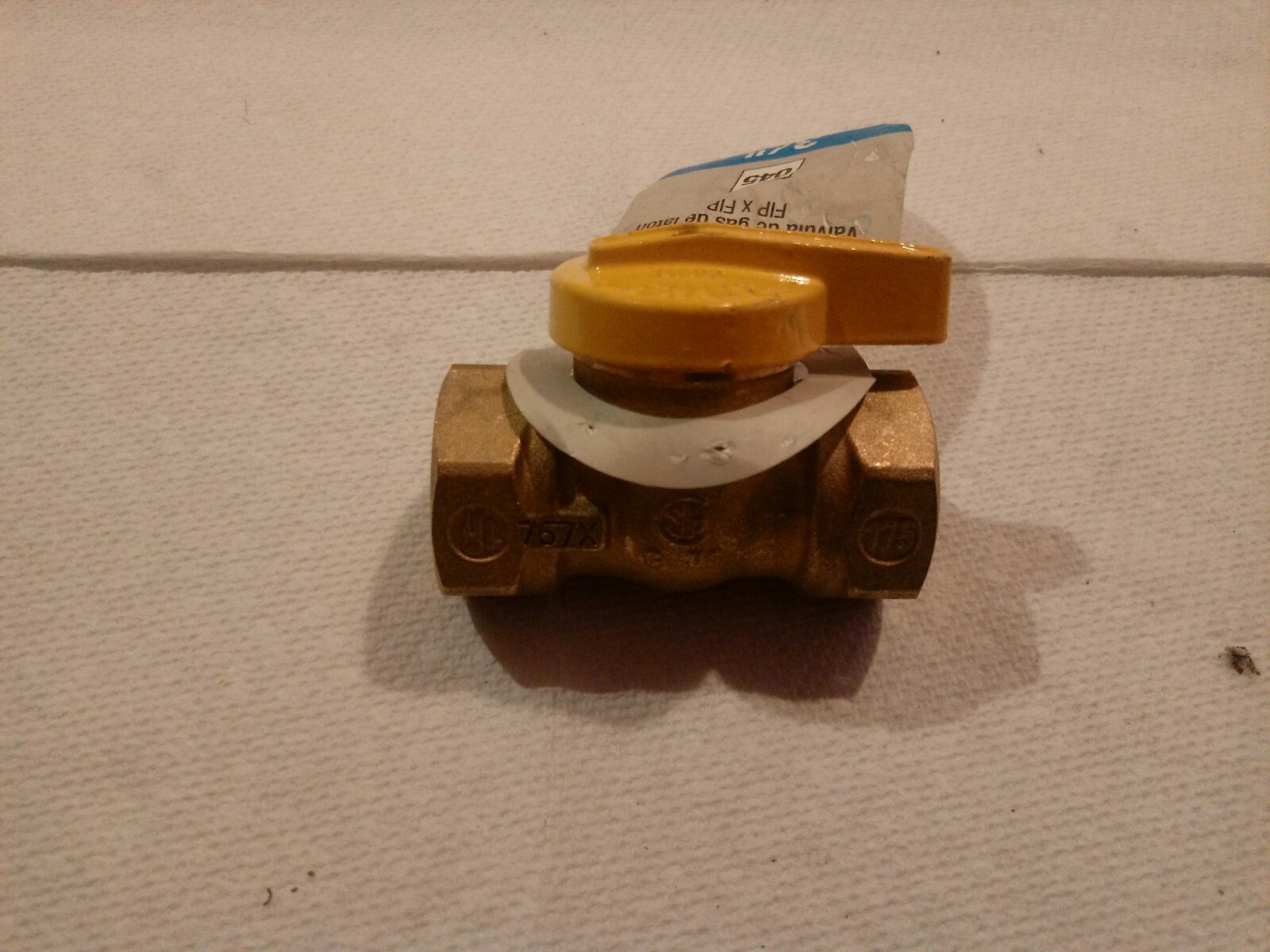 Everbilt Brass Ball Valve Gas 3/4 Inch FIP X FIP Sku 295771 113