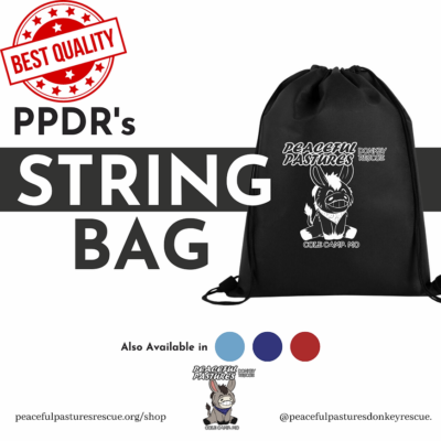 Peaceful Pastures Donkey Rescue Drawstring Bag | eBay