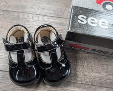Baby Girl Clothes New See Kai Run Size 3 Georgia Black Dress Shoes