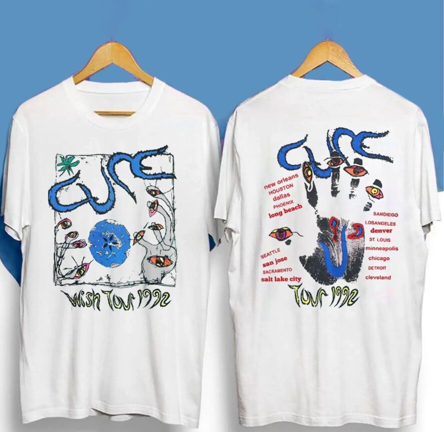 The Cure 1992 Rare Wish Tour T-Shirt Concert Rock 90S Music Cotton 