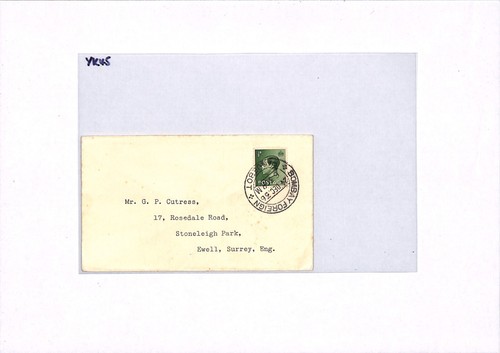 GB Used INDIA *BOMBAY PAQUEBOT* 1936 CDS KEVIII Cover Surrey Ewell{samwells}YK45 - Picture 8 of 11