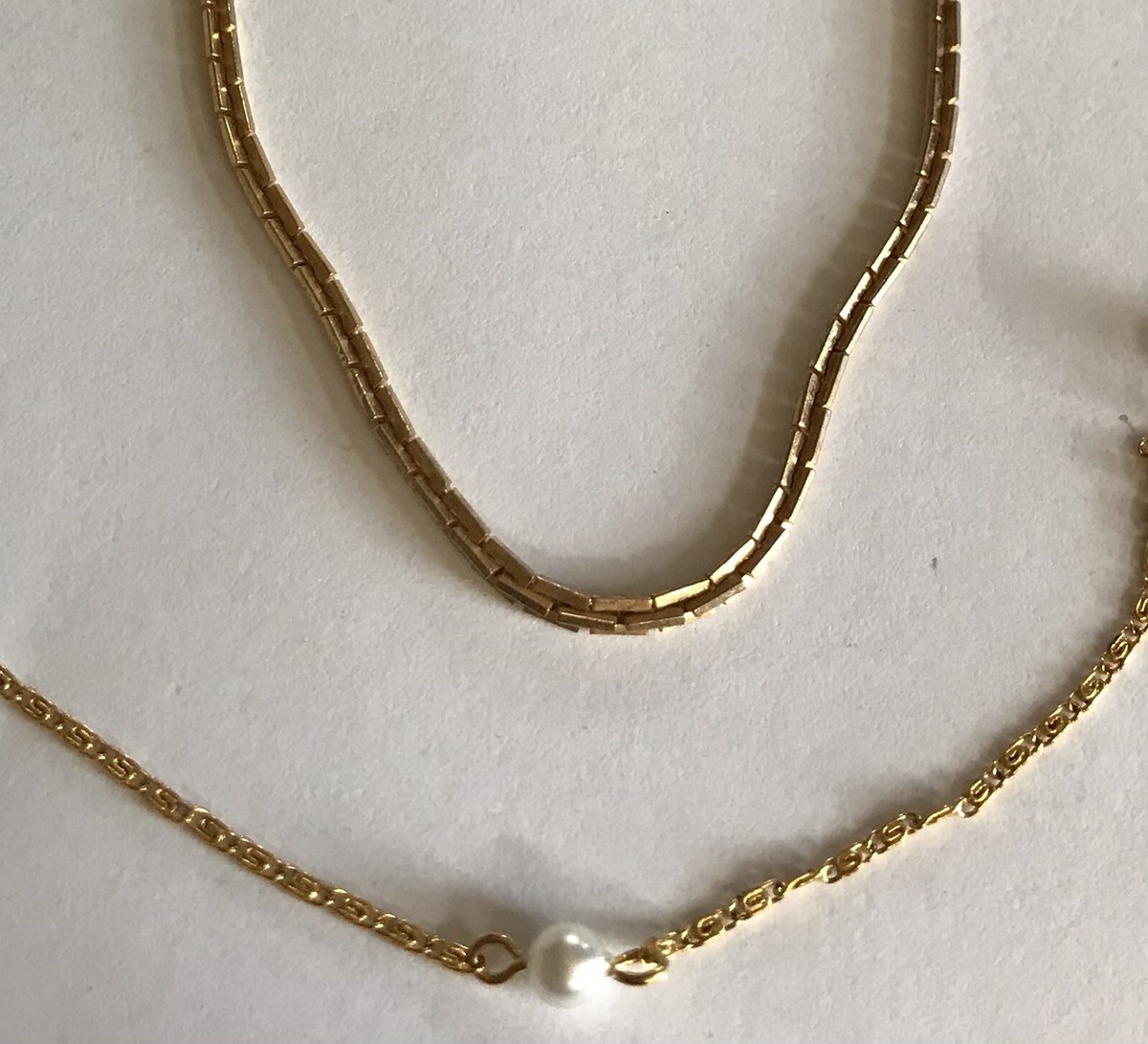 Pearl Mix Malti Chain Necklace（Gold） Maltese Cross White Mother of Pearl Golden Chain Pendant