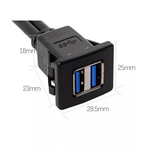 USB 3.0 Verlängerungskabel für Armaturenbrett, Auto, Boot, Motorrad Einbau - Picture 5 of 7