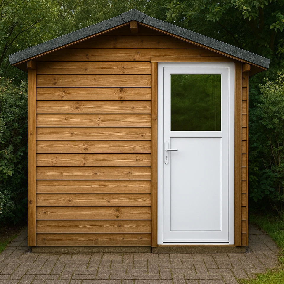 Nebeneingangstür Nebentür Kunststoff weiß innen außen öffnend für Keller Garage - Bild 3 von 4