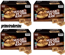 4 Pack - Sugar in the Raw Natural Cane Turbinado Sugar 4.5 g., 500 pk.