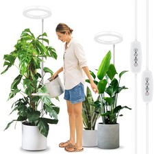 10" Grow Light for Indoor Plants, Full Spectrum Plant Lamp with160 LEDs, 4H/8...