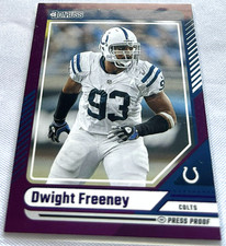 2024 Donruss Football Dwight Freeney Indianapolis Colts Press Proof Purple #87