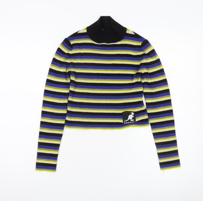 Damenpullover UK S Slim Kangol x H&M Mehrfarbig Rippstrick