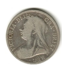 1894  Silver Victoria Half Crown  FINE  Condition 2/6d