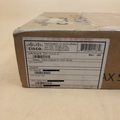 Brand New Cisco C9115AXI-E Catalyst Wi-Fi 6 Wireless Access Point