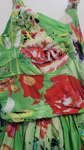 Eliane Et Lena Dress Girl's 4A - U.S. Size 5 Bright Floral with Red Underskirt - Imagen 2 de 7
