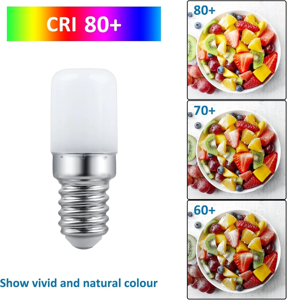 SCNNC Bombilla E14 LED Frigo T18 3W AC230V, 300LM Blanco Frío 6000K, No - Imagen 4 de 4