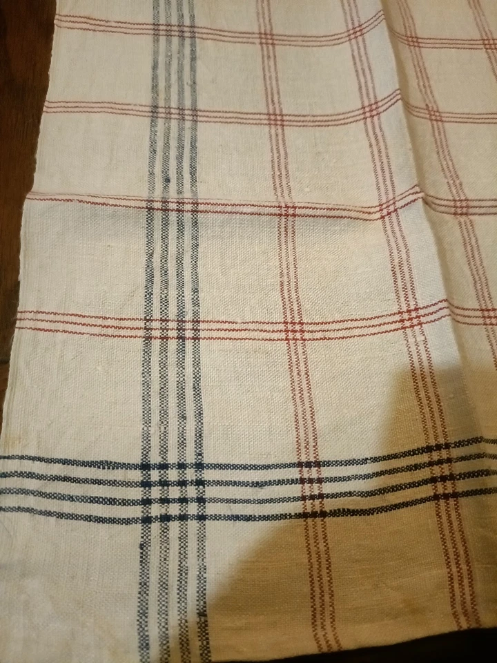 Linge ancien 6 Torchons en Metis Neuf Anciens XIXeme, 65 x 64 cm - Photo 2/4