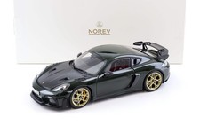 Norev 2023 Porsche 718 Cayman GT4 RS w/ Weissach Pkg Brewster Green 1:18 187250