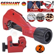 2tlg Rohrschneider Rohrabschneider F&uuml;r &Oslash; 3-16mm / 3-32mm Kupfer Alu Bremsleitung
