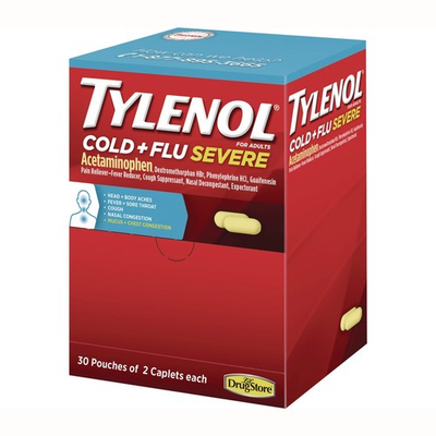 #ad Tylenol 64568 Cold and Flu Severe Caplets 30 Box New $22.95
