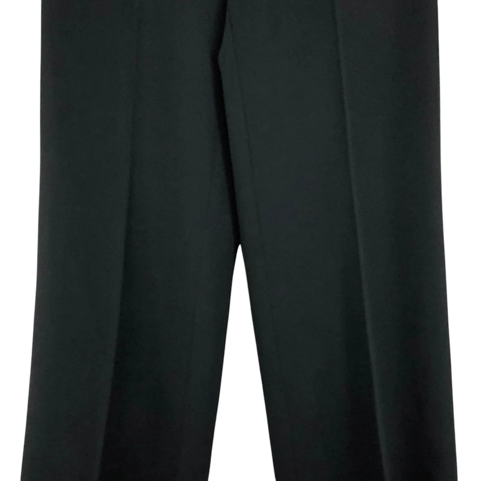 Pantalones para mujer J McLaughlin talla 6 pierna recta seda lana negros hechos en EE. UU. Foto 3 de 4
