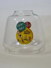 Silver King or Hot Nut Gumball/Peanut Machine Globe With Decal - Sale!  $55