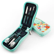 Easy Kit Nail Clipper Set – 7-Piece Portable Manicure Grooming Kit Neoprene Case