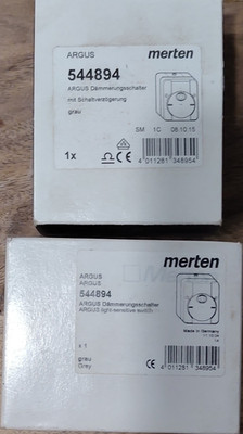2 Stück Merten ARGUS 544894 Dämmerungsschalter grau Kunststoff, Drehschalter