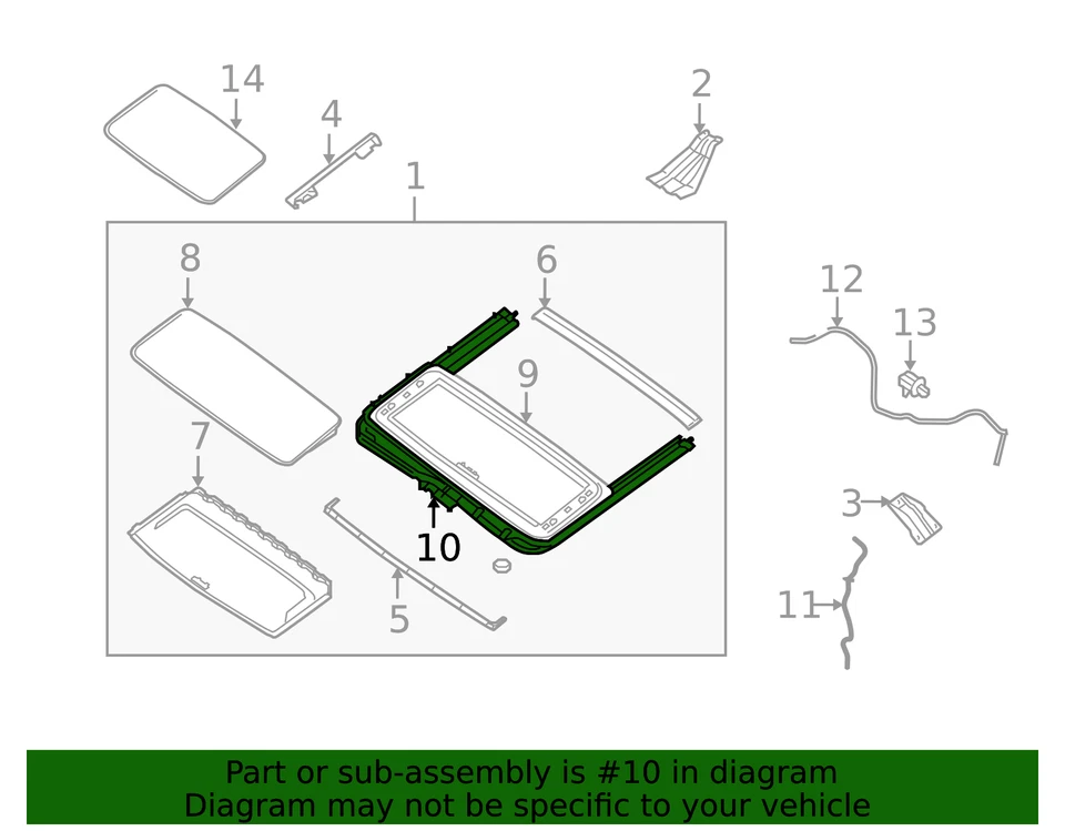 Motor techo corredizo original Nissan 91295-7S210 Foto 2 de 3
