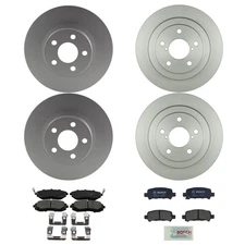 Bosch Quietcast Front Rear Rotors Ceramic Disc Brake Pad Kit For Impreza RS AWD