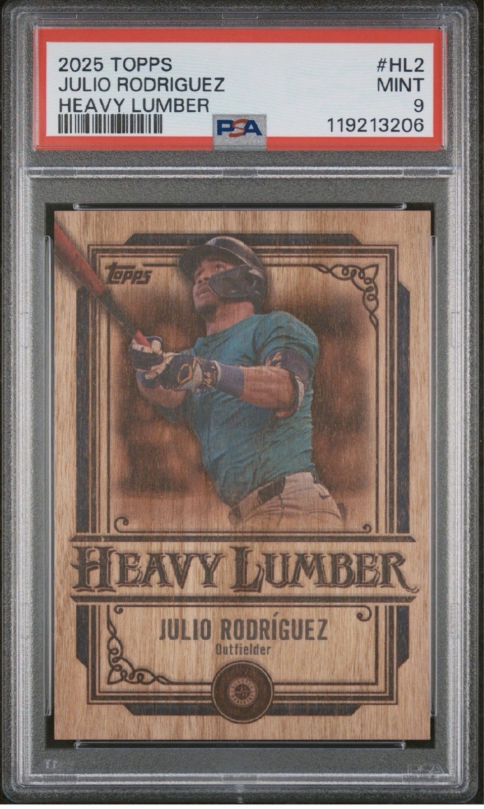 2025 Topps Julio Rodriguez Heavy Lumber PSA 9