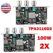 2pc 100W Bluetooth5.3 TPA3116D2 Mono Audio Power Amplifier Board TWS Mode APP US