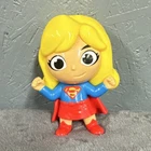 DC Supergirl Mini Plastic Figurine Blonde Hair Red Cape Blue Top Red Skirt