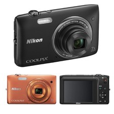 Nikon COOLPIX S3500 Digital Camera 20.1MP f/3.4 4× Digital Zoom 85% NEW z9