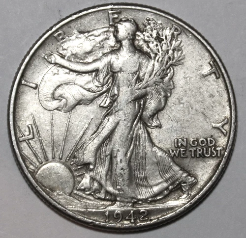 1942-P Walking Liberty Silver Half Dollar - AU - Details - #9363D