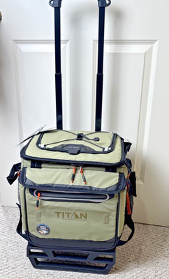 Titan Arctic Zone 60 Can Deep Freeze Collapsible Rolling Cooler Cart w/ Wheels