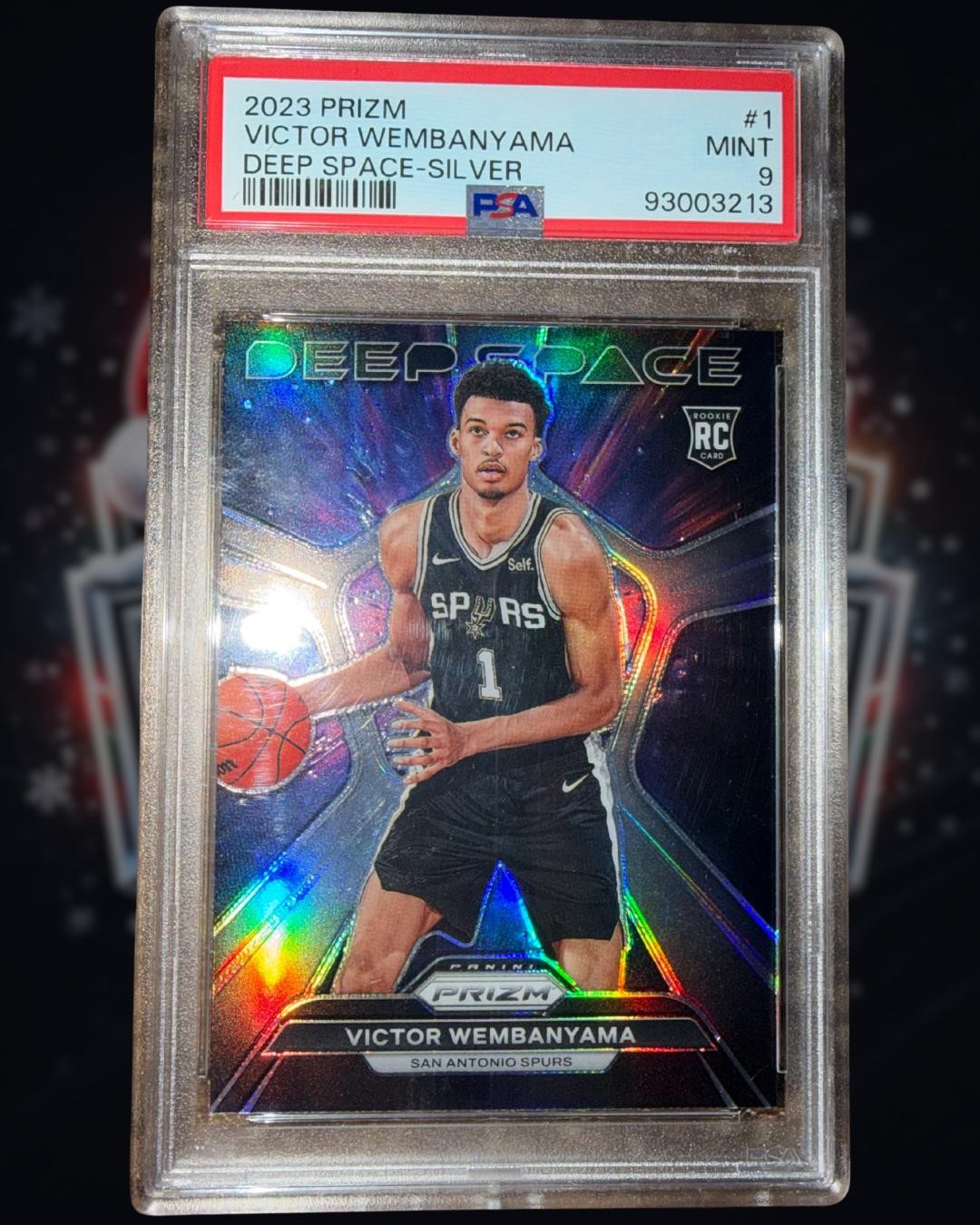 2023-24 Panini Prizm #1 Victor Wembanyama Deep Space Prizms Green PSA 9