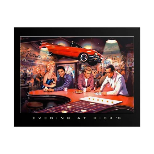 Evening at Rick's Hollywood Legends Diner Art - Rolled Poster