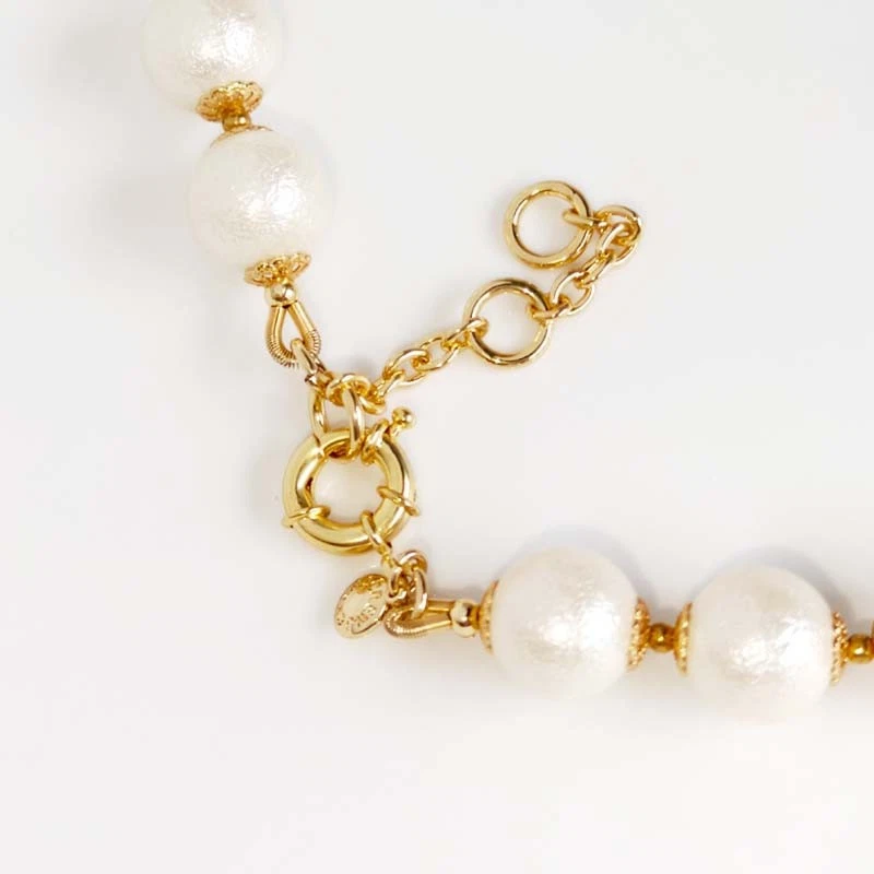 Nuevo Collar de Cuentas de Perlas de Algodón Jcrew 19" Elegante Mujer Fiesta Vacaciones Joyería Regalo Foto 3 de 4