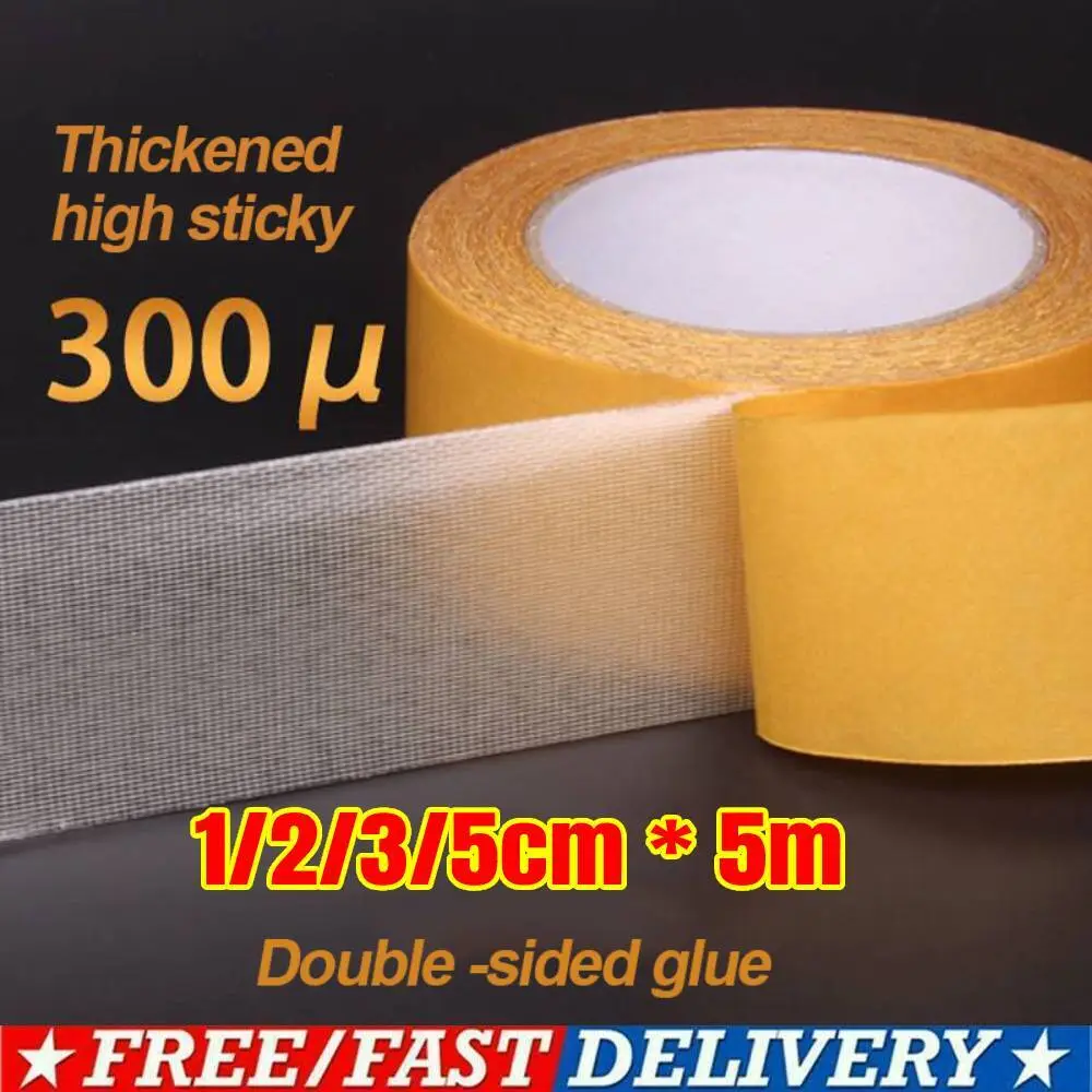 5m Multipurpose Double Side Tape Heavy Duty & Carpet Tape Removable Residue  Free