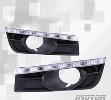 11-13 Chevy Cruze Driving Fog Lights Brackets w/Day Time Running Lamps Pair