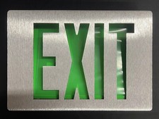Lithonia Lighting LE S 1 G, Signature Die-Cast Emergency Exit Sign LED Green