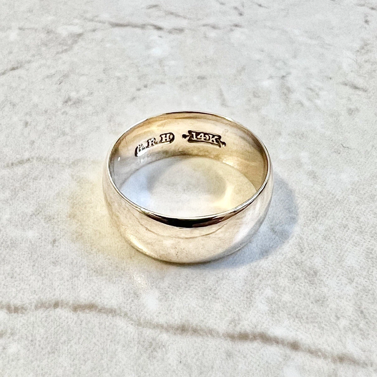 Vintage 14K Wedding Band Ring Rose Gold Wedding Ring Unisex Rose Gold Band