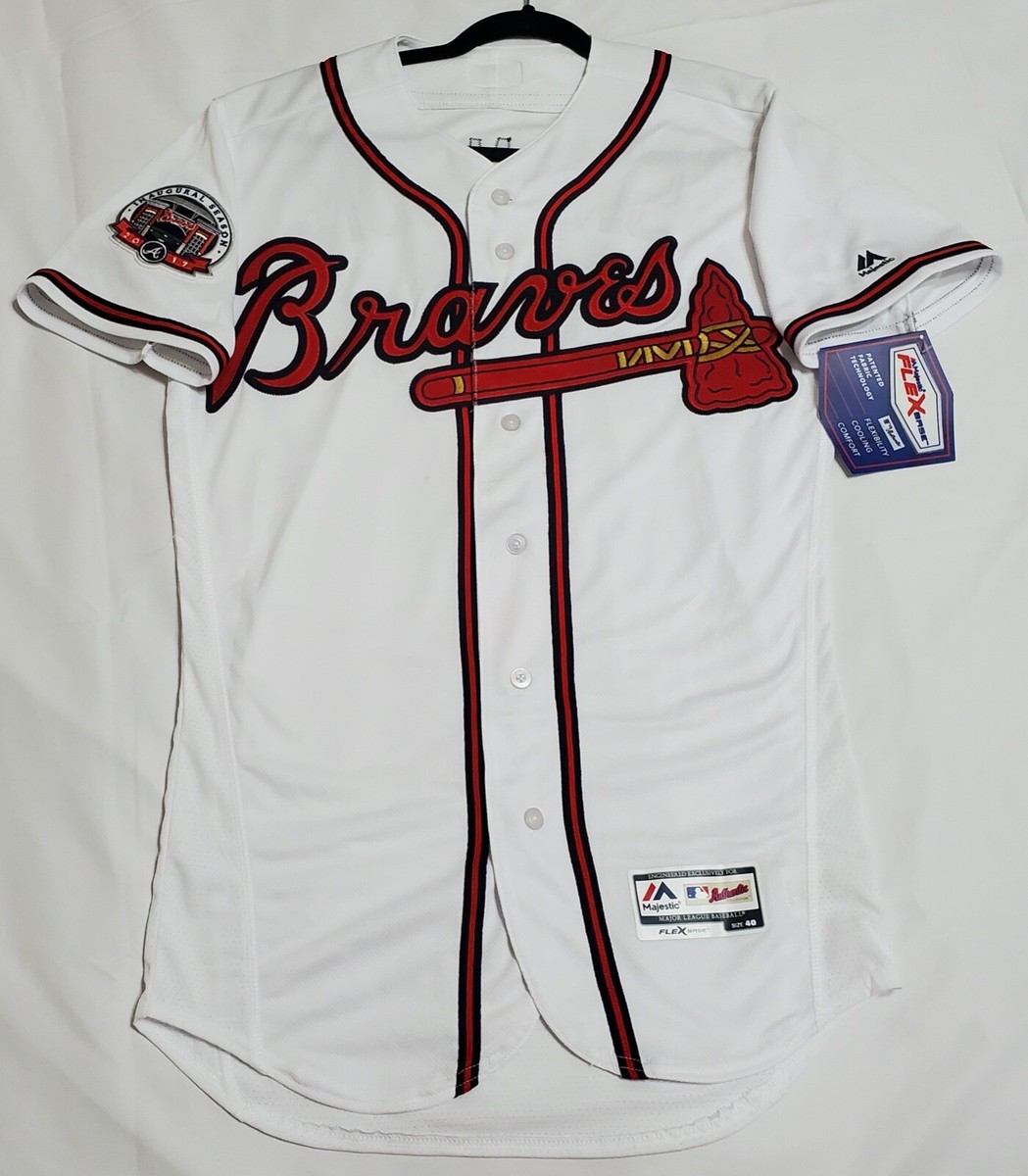 Authentic Majestic 52 2XL, ATLANTA BRAVES DANSBY SWANSON FLEX BASE