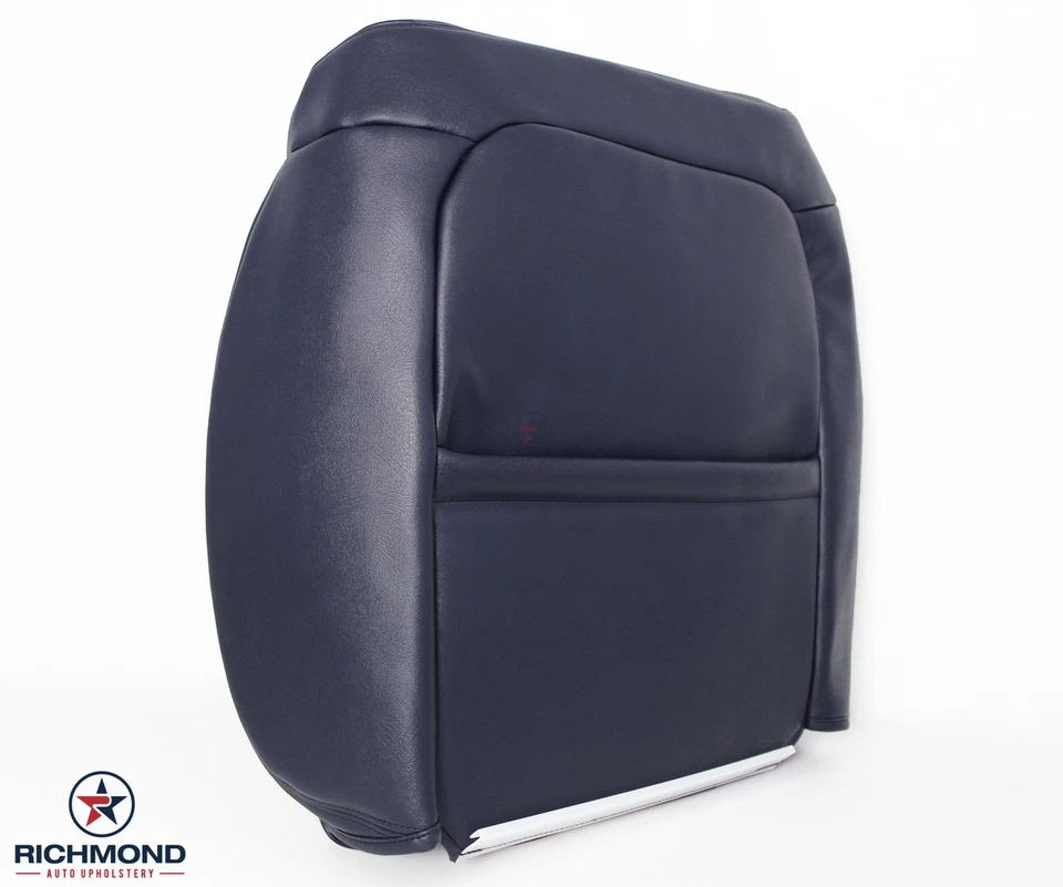 1997 1998 GMC Sierra C/K C3500 K3500 -Driver Lean Back Leather Seat Cover Blue - Image 4 of 4