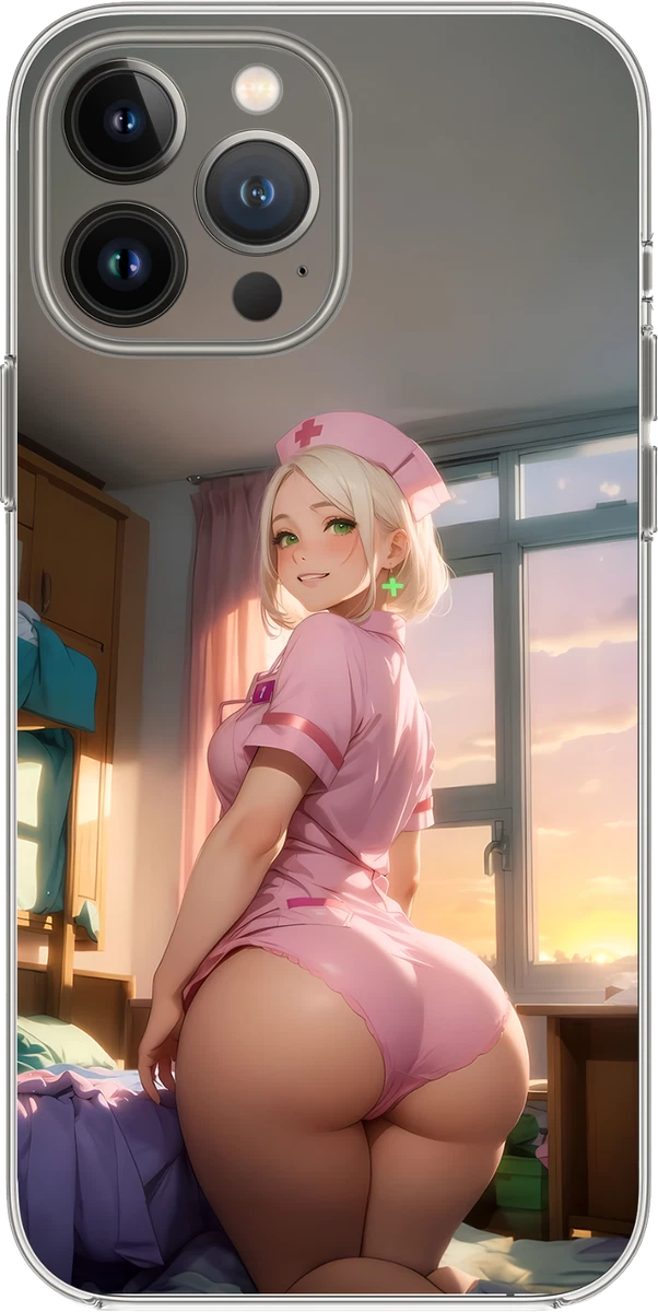 Thicc Nurse Waifu Anime Girl Babe Hot Case Cover Silicone