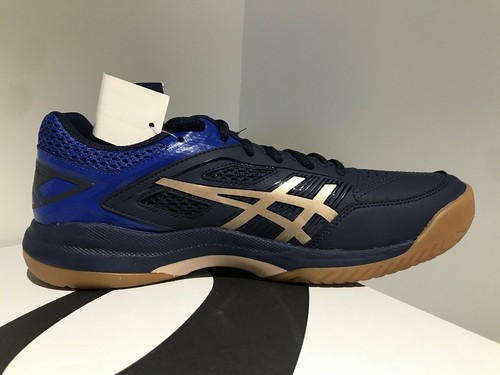 Asics COURT HUNTER Navy Blue Gold Gum Men Women Badminton Shoe 1071A020-400  | eBay